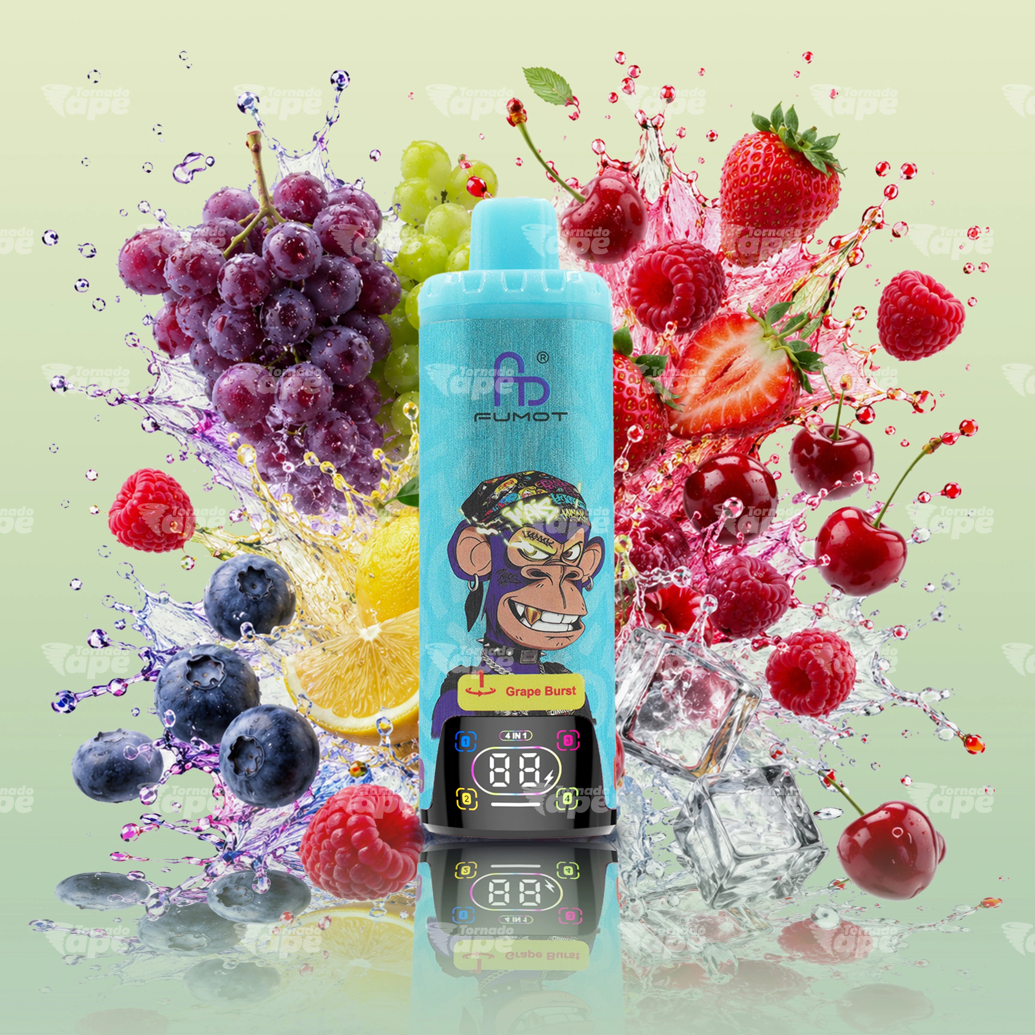 Eco 4in1 80K - Grape Burst & Blueberry Sour Raspberry & Strawberry Raspberry Cherry Ice & Cherry Ice