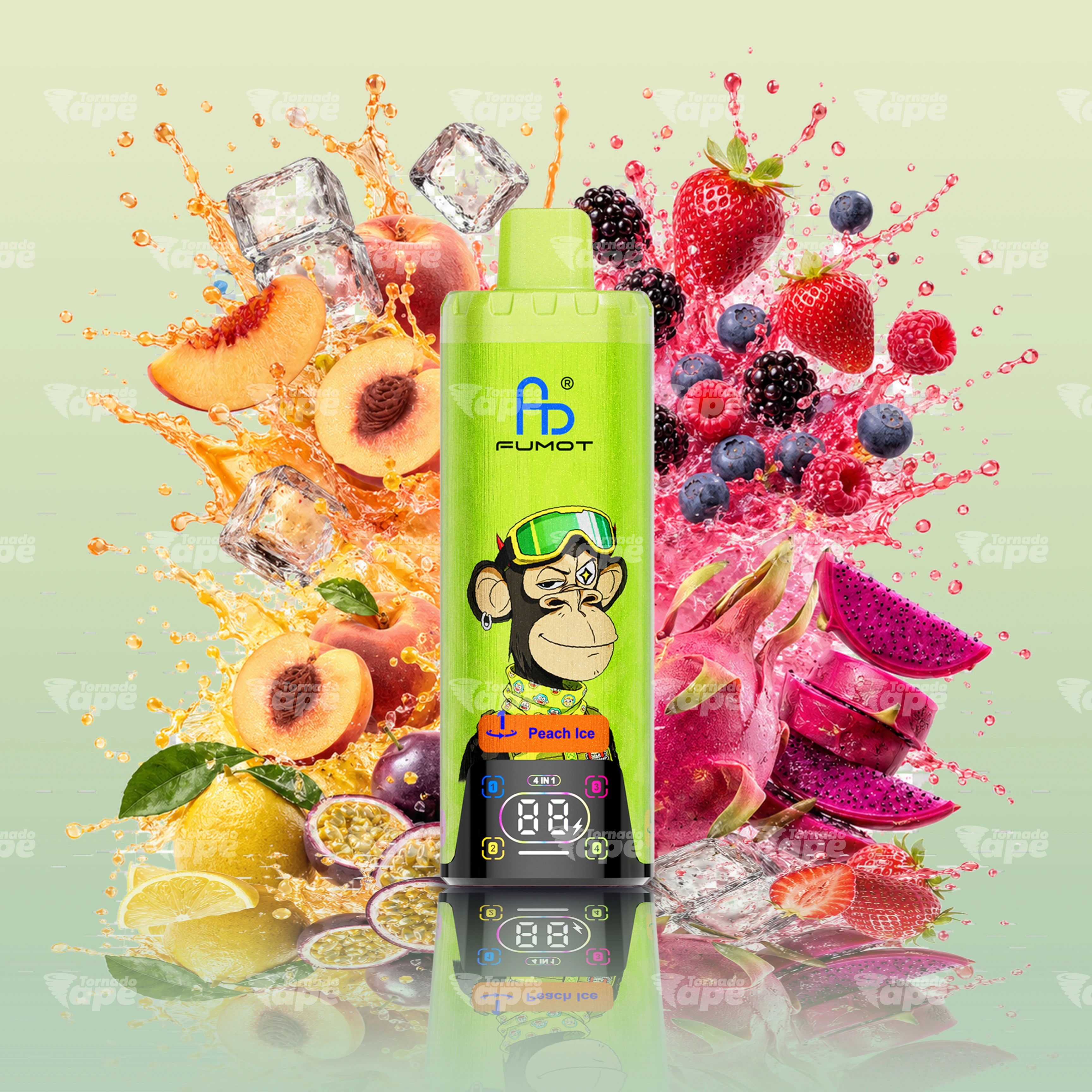 Fumot 80000 Peach Berry Mix Vape mit Pfirsich und fruchtigem Beerenmix Geschmack