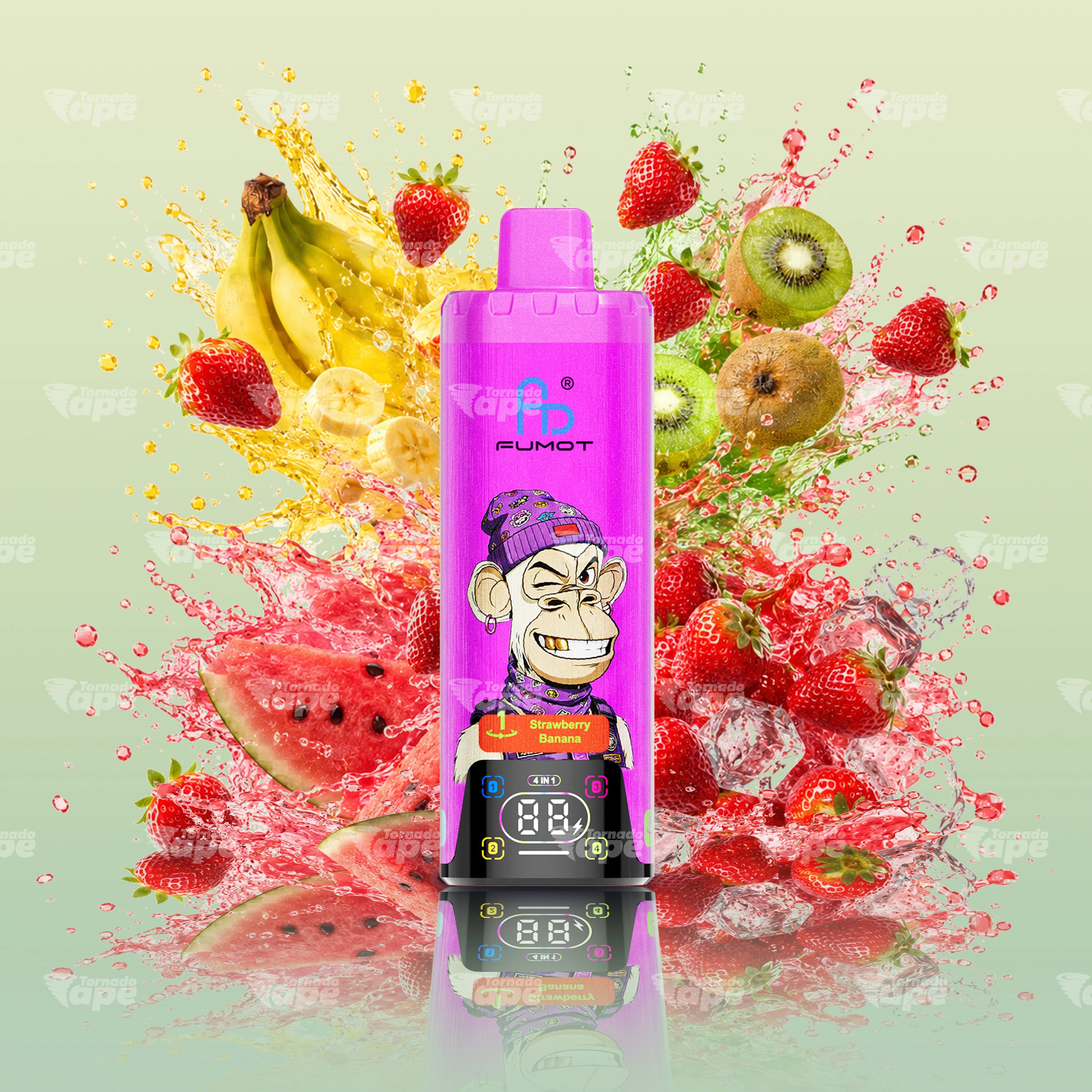 Fumot 80000 Strawberry Mix Vape mit intensivem Erdbeer Geschmack und fruchtiger Süße