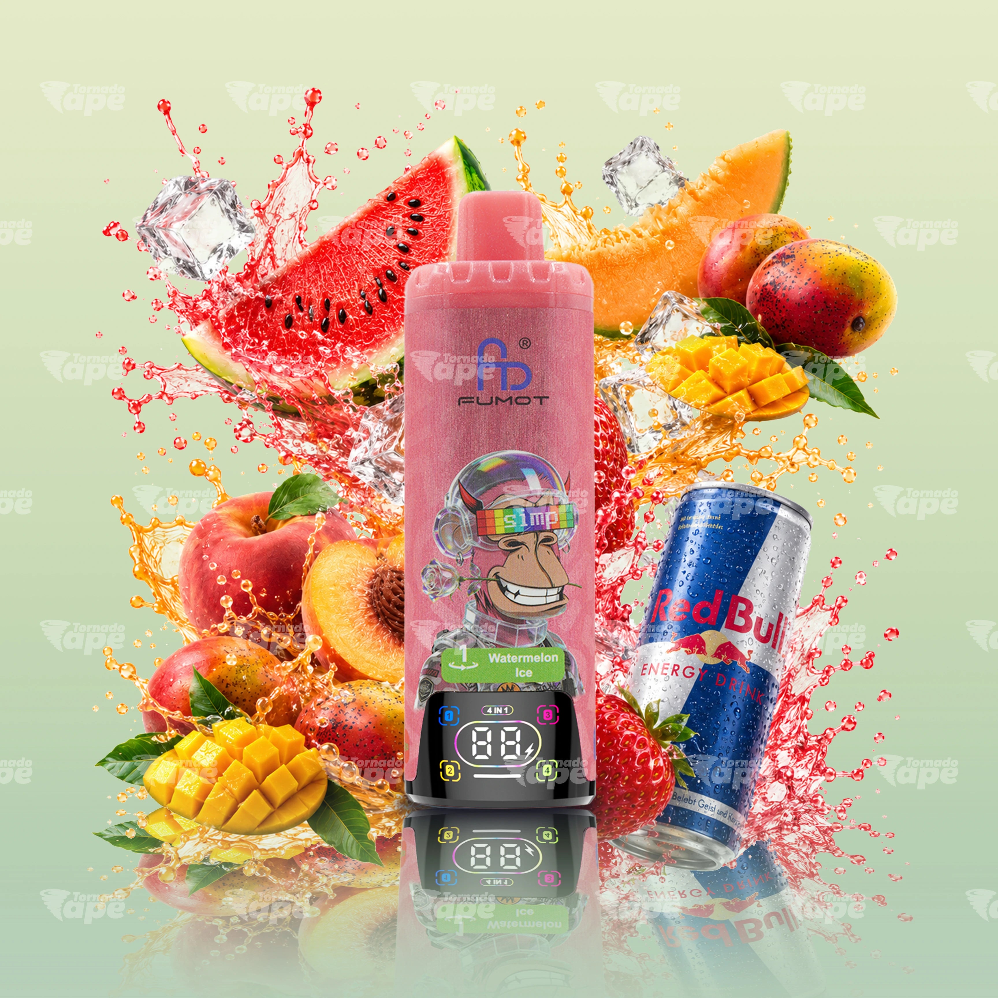 Eco 4in1 80K - Watermelon Ice & Peach Mango & Lady Killer & Strawberry Red Bull