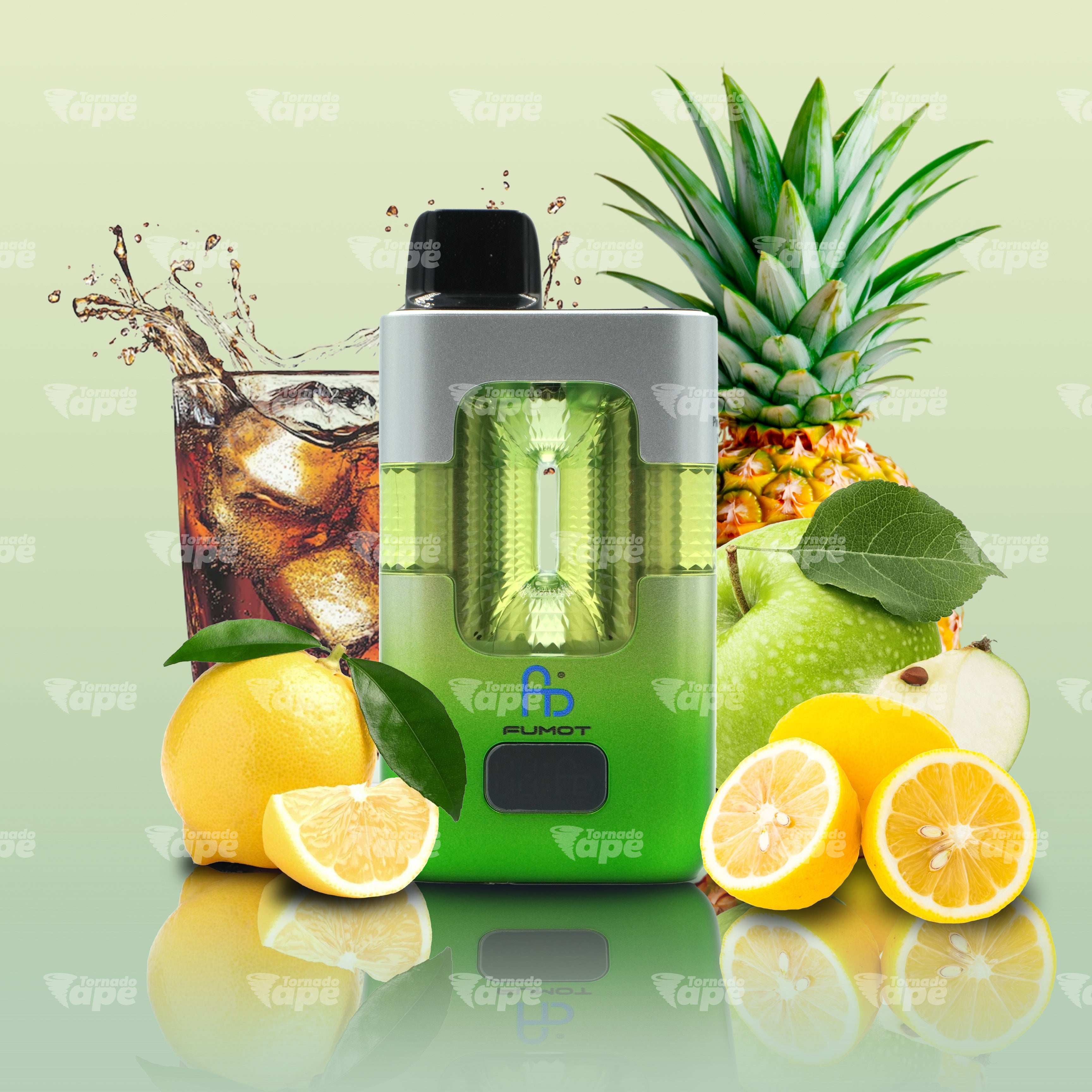 Fumot Vape 50000 Cola Lemon Pineapple Lemon Green Apple mit Cola Zitrone Ananas und grünem Apfel Geschmack