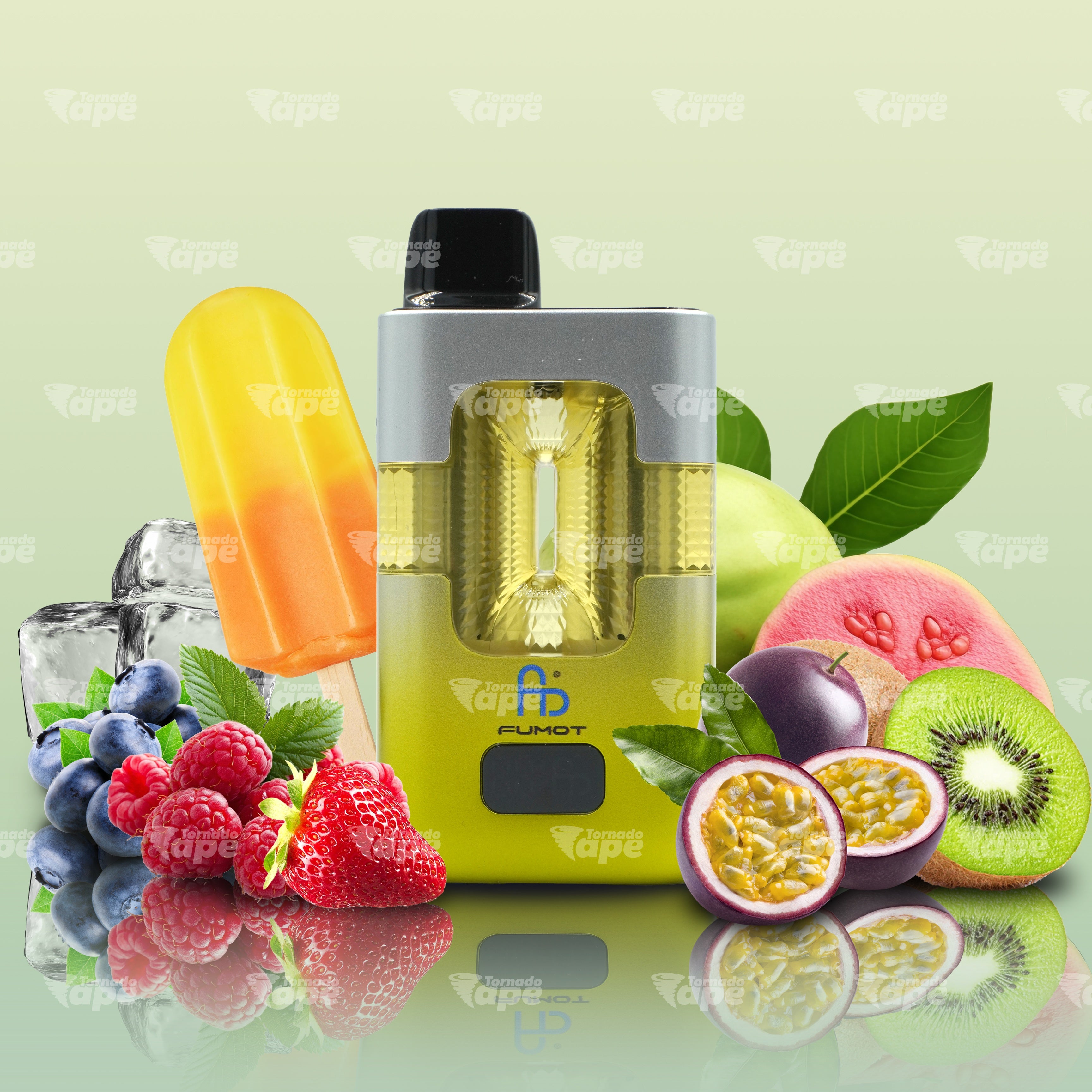 Fumot Vape 50000 Ice Pop Kiwi Passion Fruit Guava mit Kiwi Passionsfrucht Guave und Ice Pop Geschmack