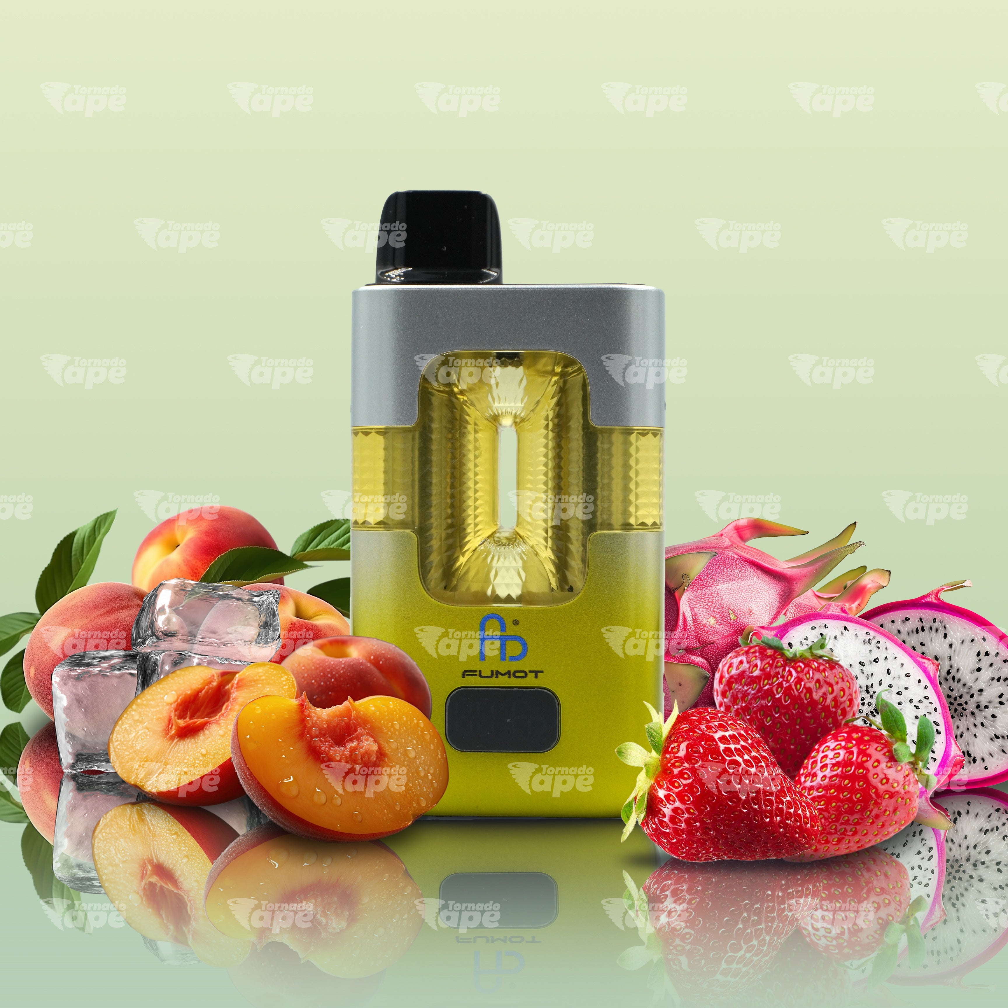 Fumot Vape 50000 Peach Ice White Mamba mit Pfirsich kühler Frische und White Mamba Aroma