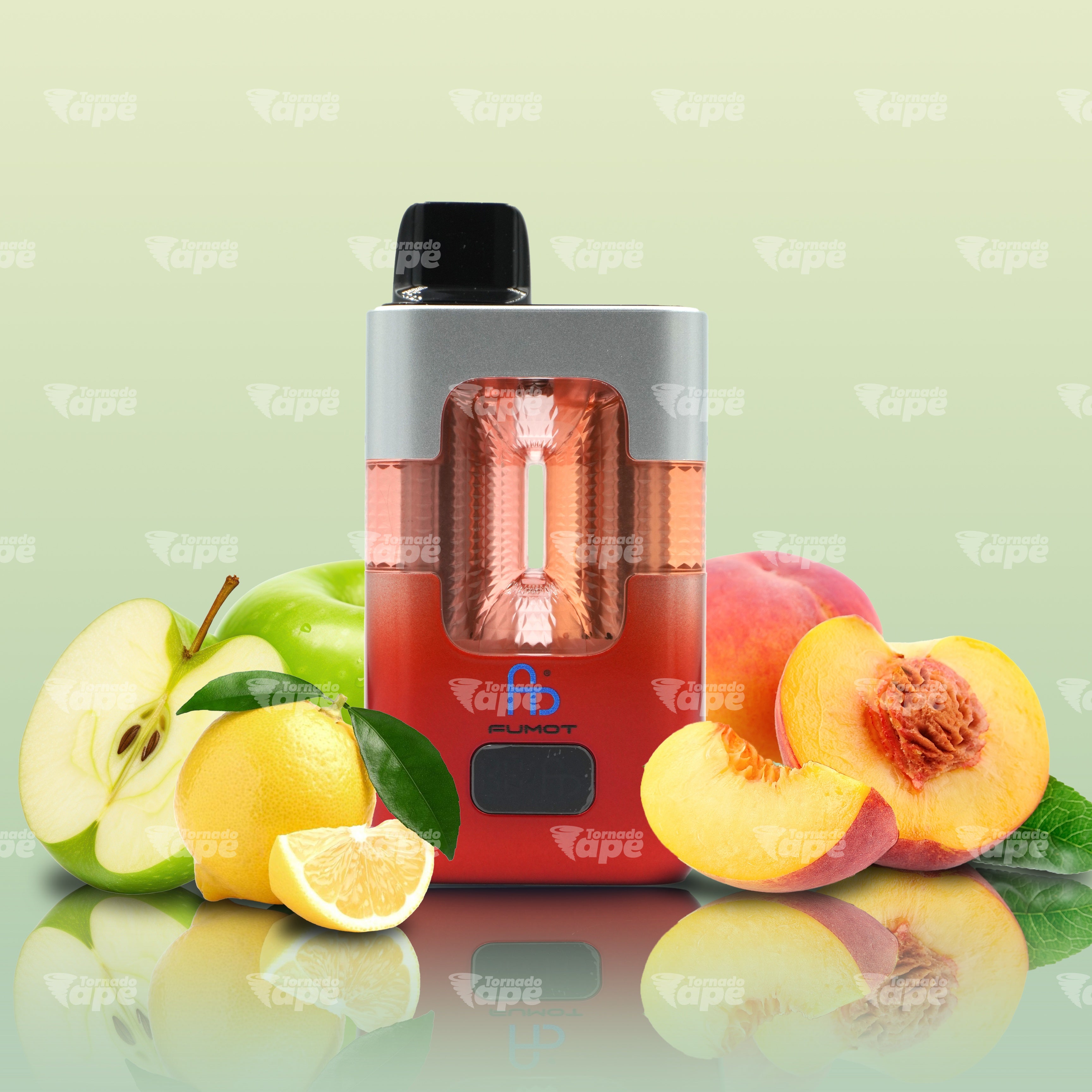 Fumot Vape 50000 Sour Apple Juicy Peach mit saurem Apfel und saftigem Pfirsich Geschmack