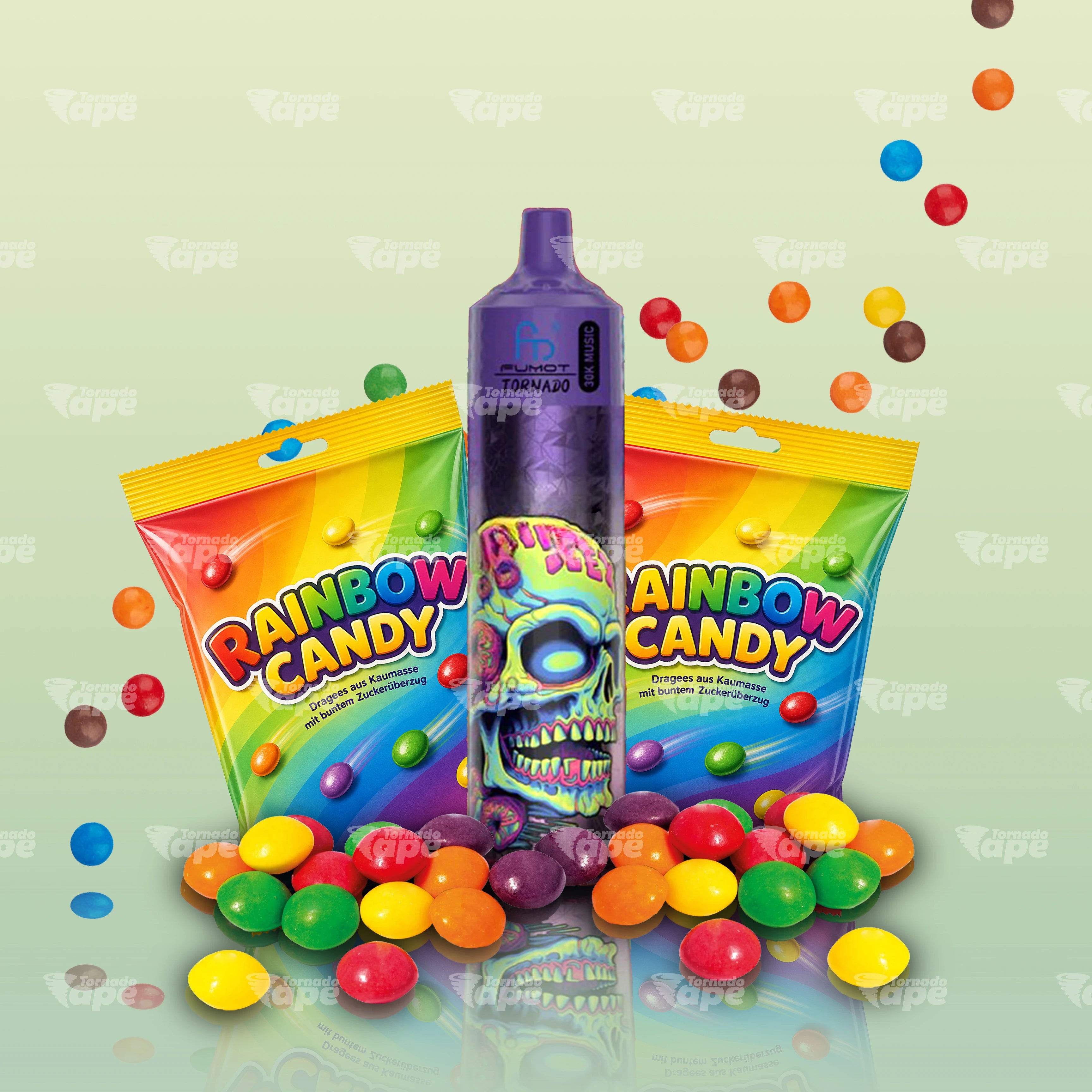 RandM Tornado 30000 Rainbow Candy Vape mit süßem Candy und fruchtigem Bonbon Geschmack
