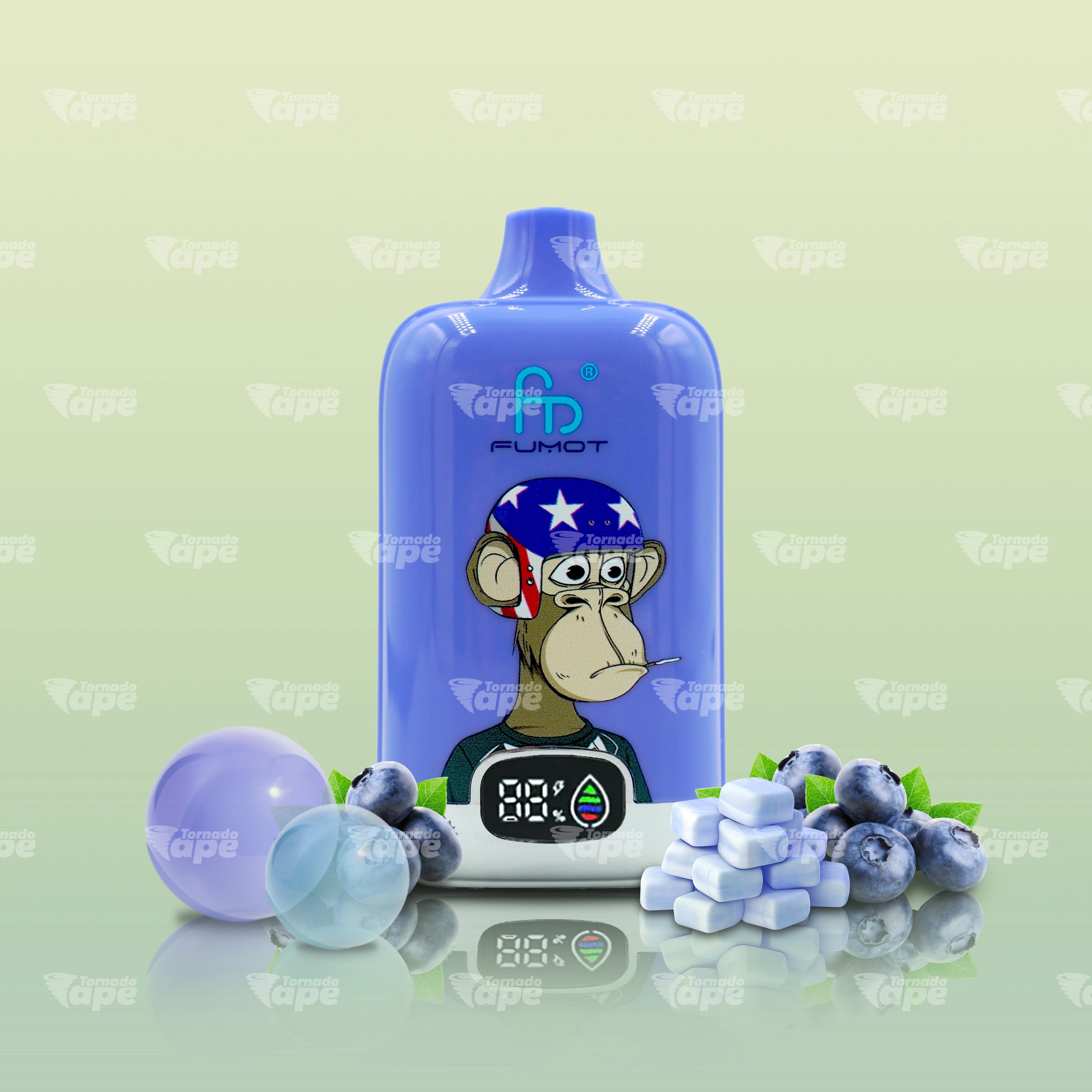 RandM Tornado 12000 Blueberry Bubblegum Vape mit Blaubeere und süßem Bubblegum Geschmack