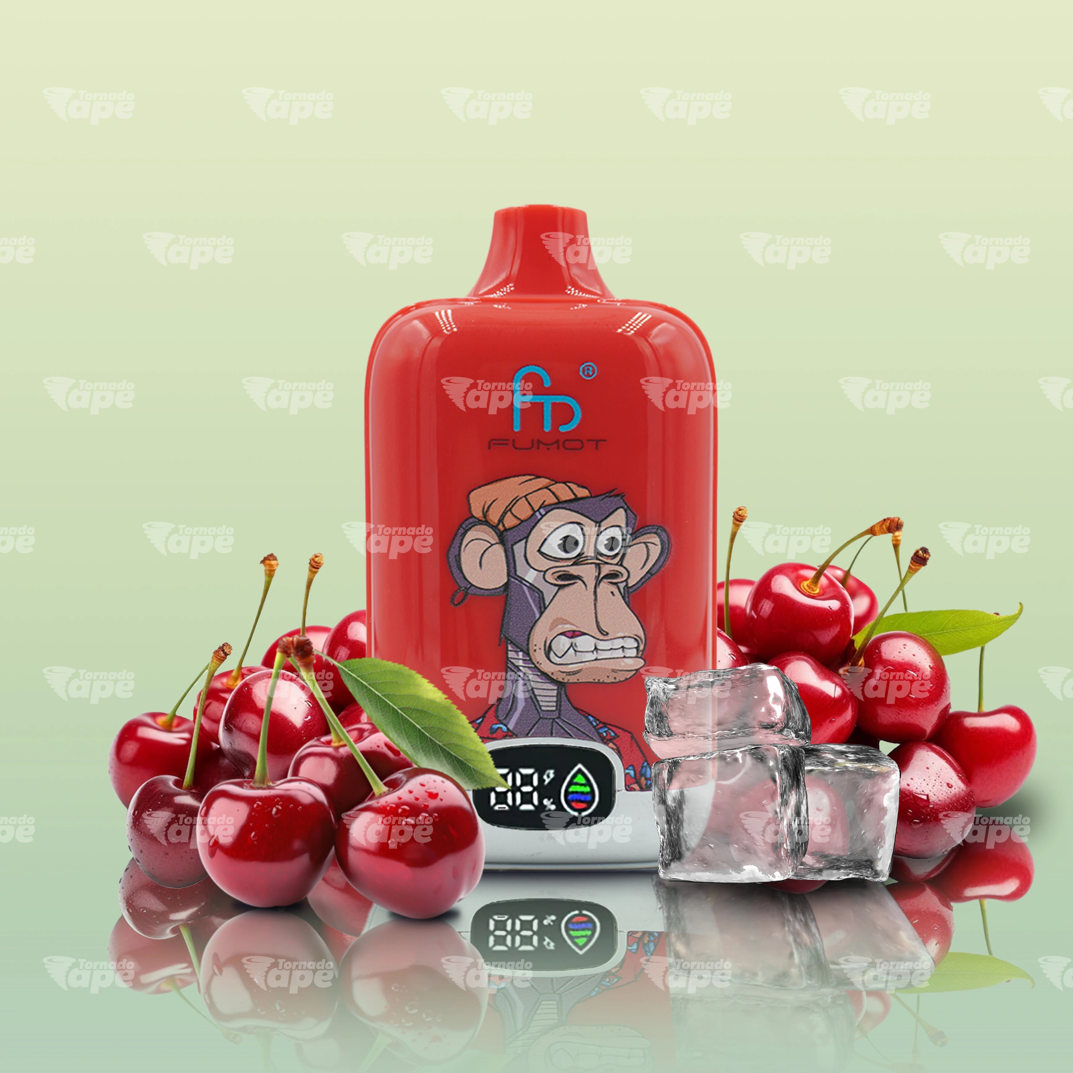 RandM Tornado 12000 Cherry Ice Vape mit intensivem Kirschgeschmack und Ice Aroma