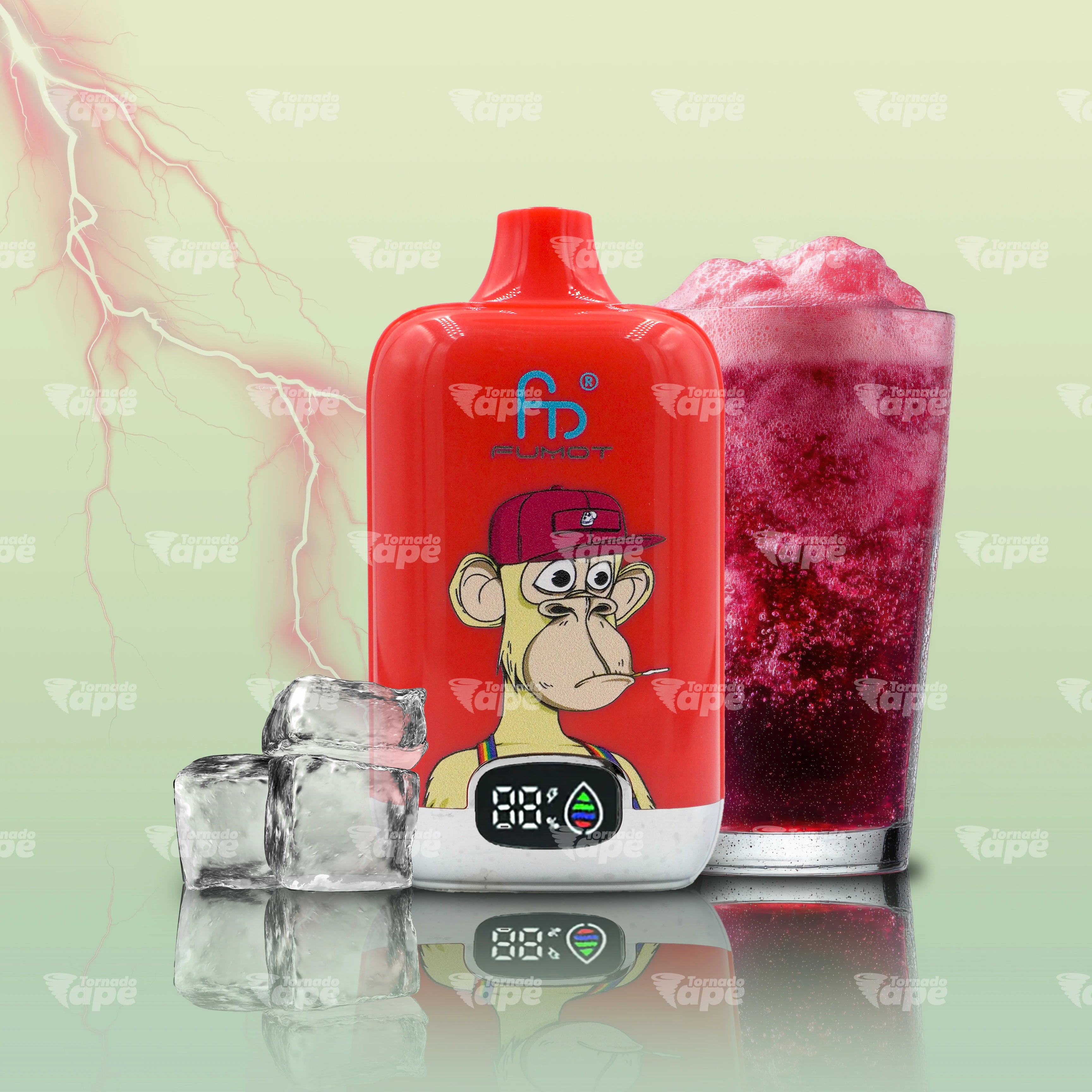 RandM Tornado 12000 Red Energy Ice Vape mit Energy Drink und kühlem Ice Geschmack