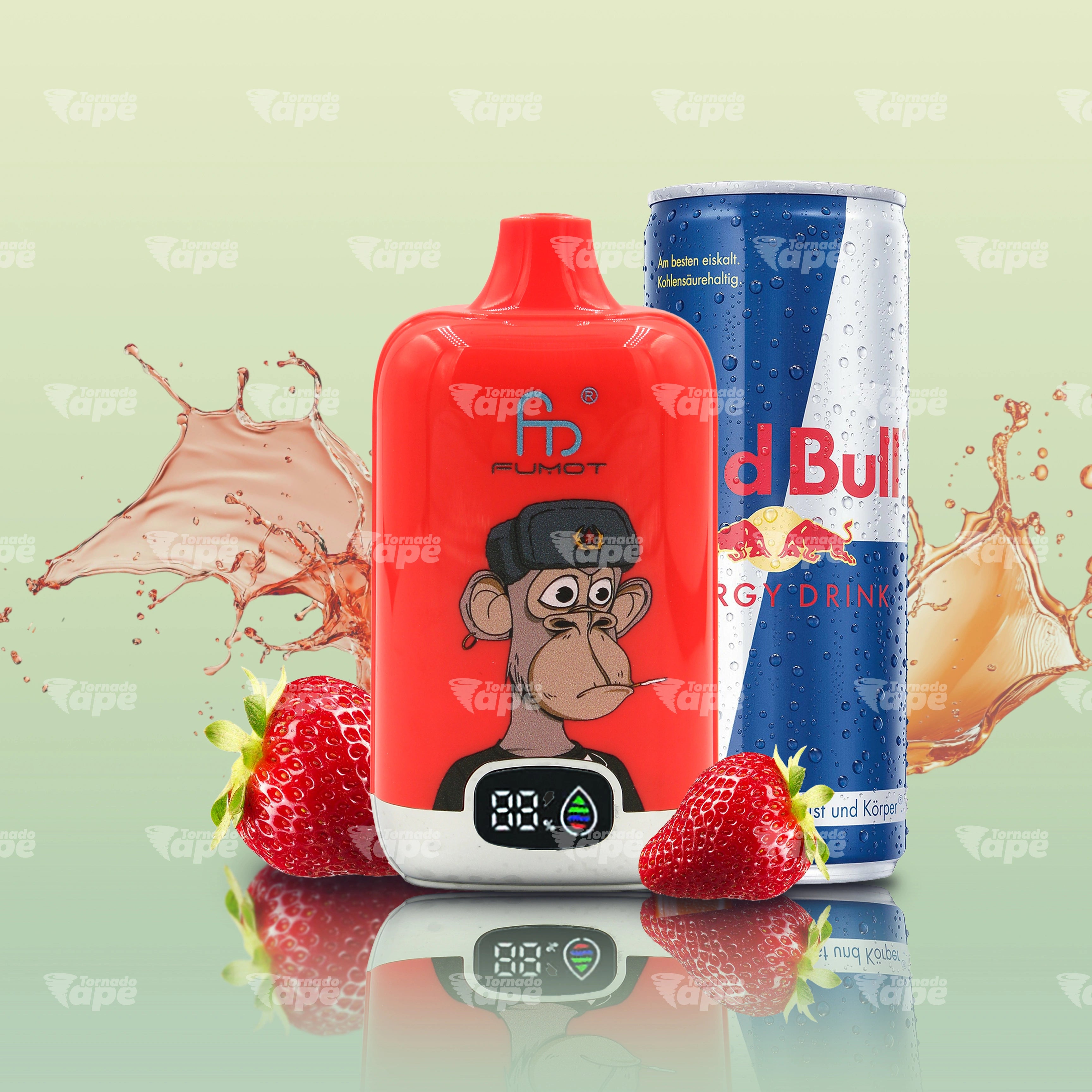 RandM Vape Tornado 12000 Strawberry Redbull Einweg E-Zigarette