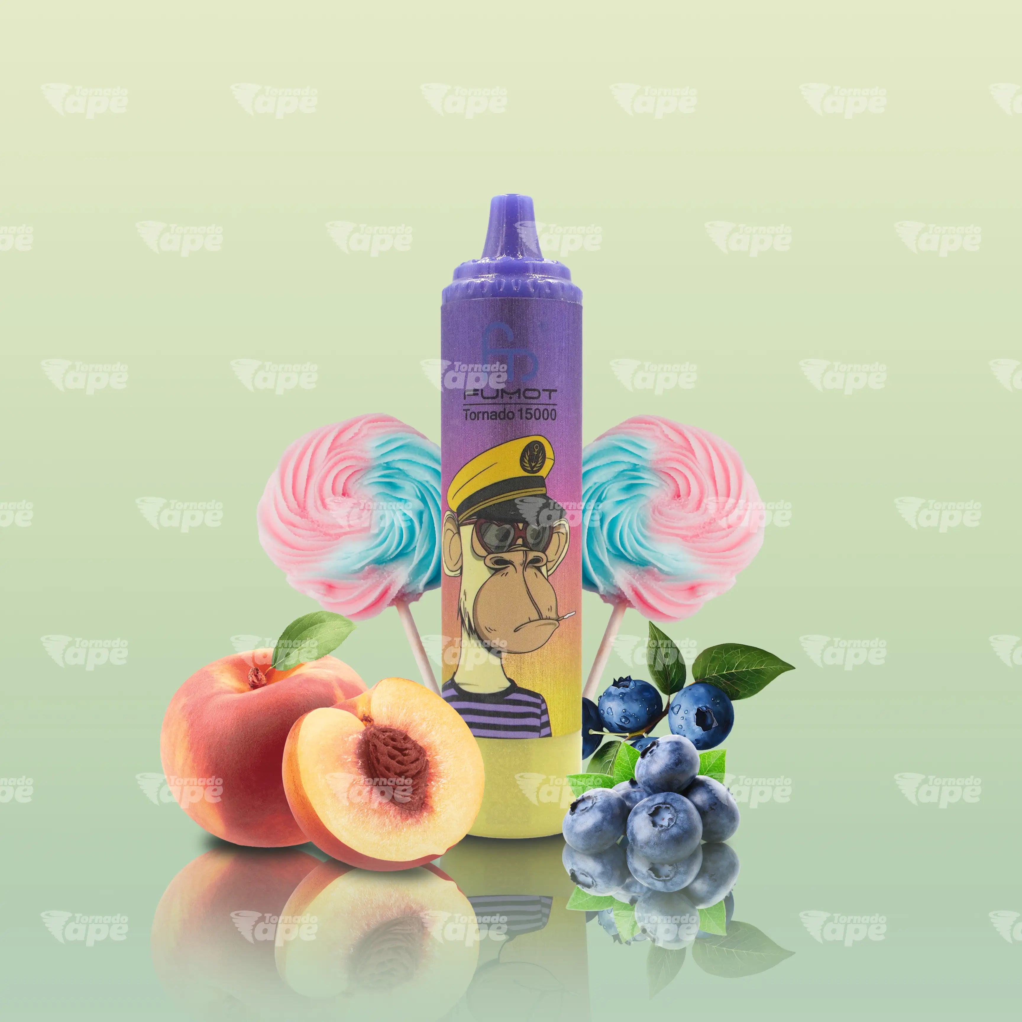 RandM Tornado 15000 Peach Blueberry Candy Vape mit Pfirsich Blaubeere und Candy Geschmack