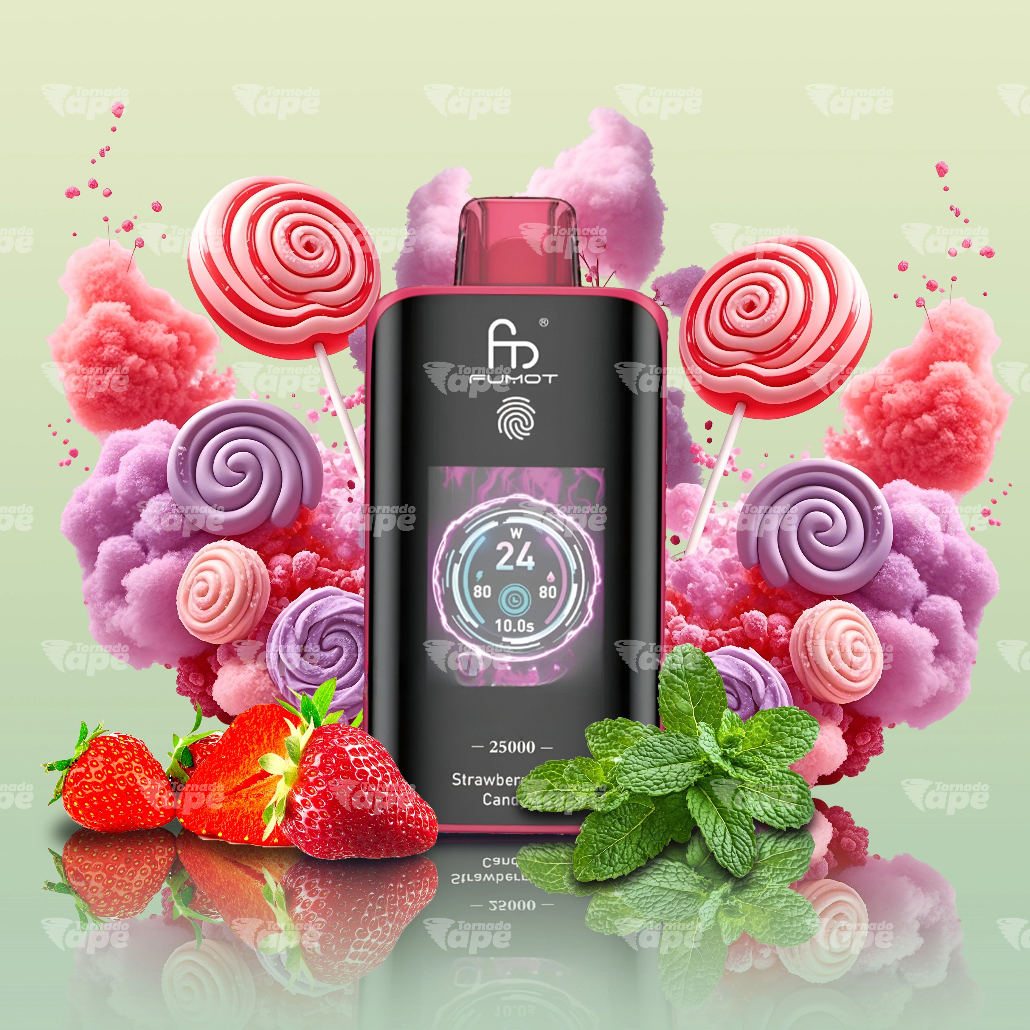 RandM Vape Tornado 25000 Strawberry Mint Candy Einweg E-Zigarette