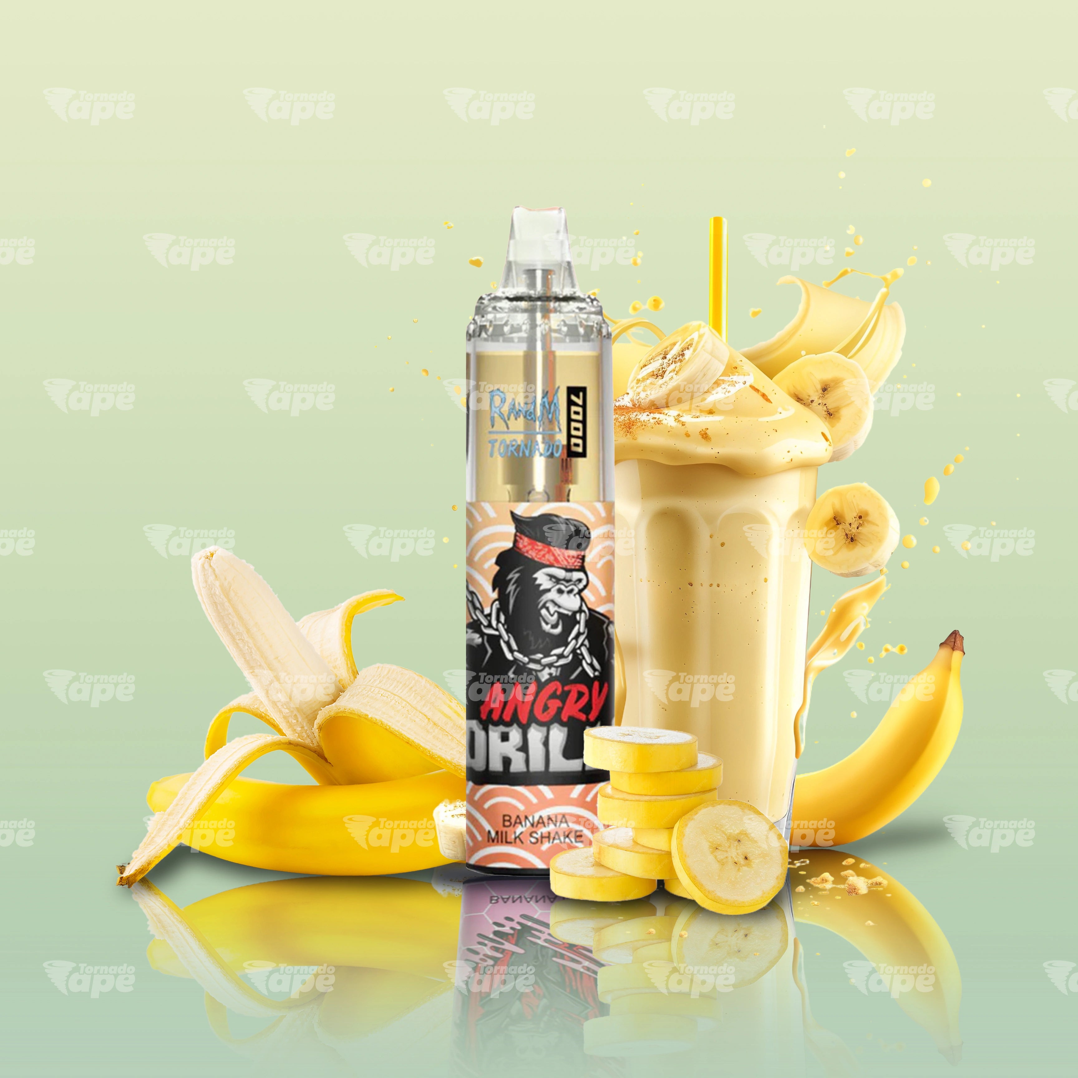 RandM Vape Tornado 7000 Banana Milk Shake Einweg E-Zigarette