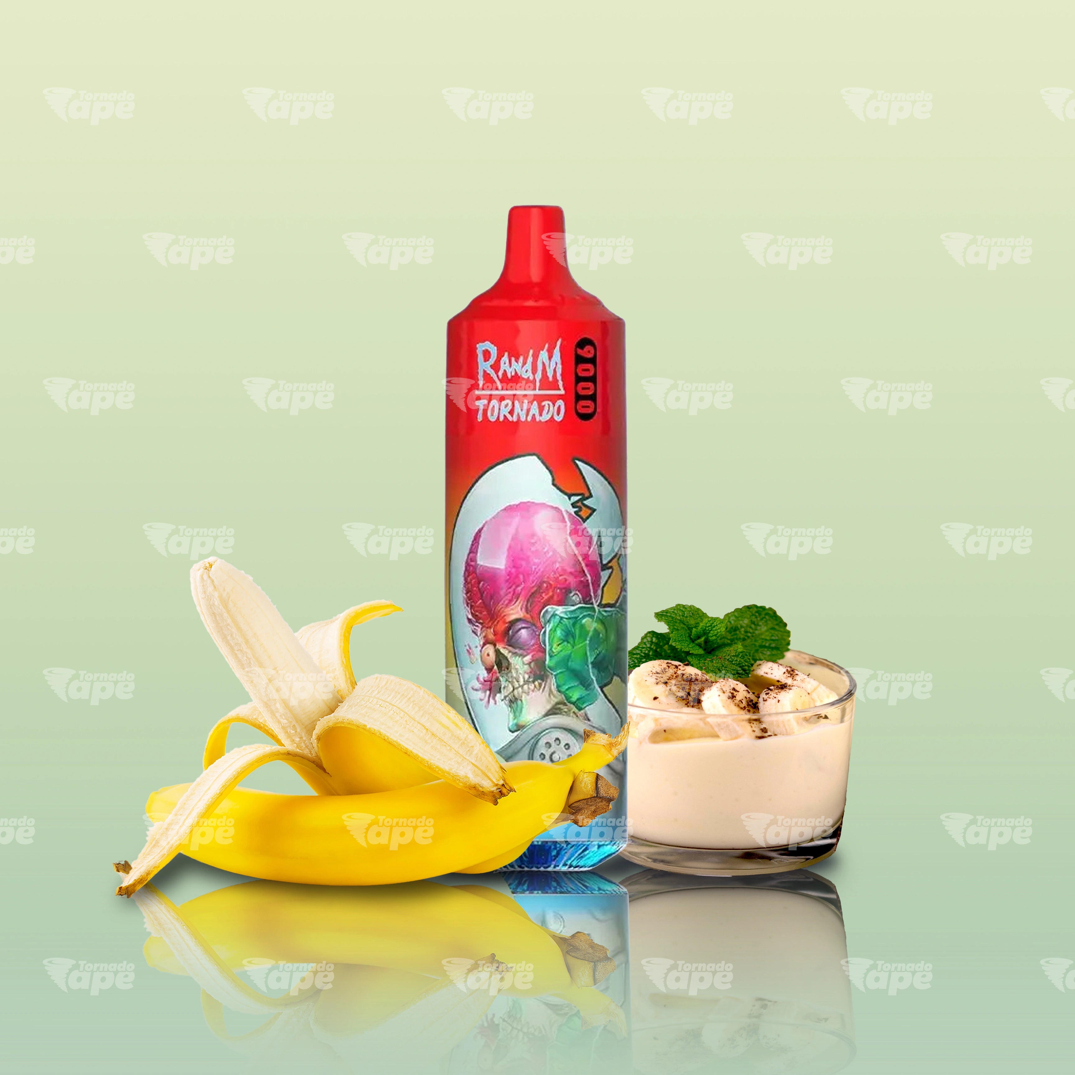 RandM Vape Tornado 9000 Banana Custard Einweg E-Zigarette
