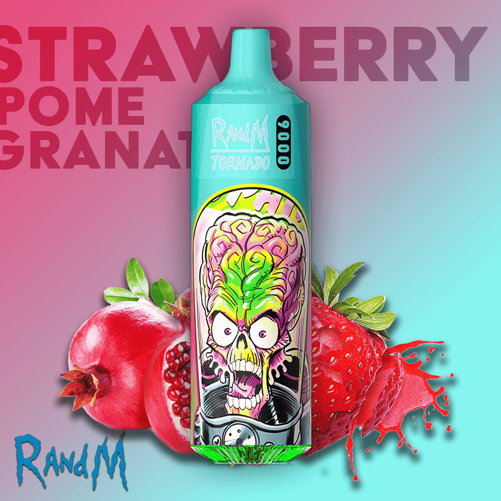 RandM Tornado 9000 Strawberry Pomegranate Vape - randm tornado Vape